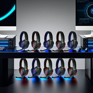 Paquete <span class=keywords><strong>de</strong></span> 10 Auriculares con Cable Getgold, Luz Roja/Azul, Micrófono Dinámico Cómodo para Videojuegos, Teléfono Móvil Moderno - Product Image 2