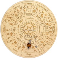 Wiccan Autel Bois Plaque Méditation Conseil Babillard Divination Sorcellerie Lune Papillon Étoile Cadeau Bois Pendule Conseil