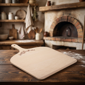 Planche à découper rectangulaire multicouche en bois DEMOLLI, ustensile de cuisine écologique, multi-usages, avec poignée personnalisable, fabriqué en Italie, vente en gros - Product Image 3