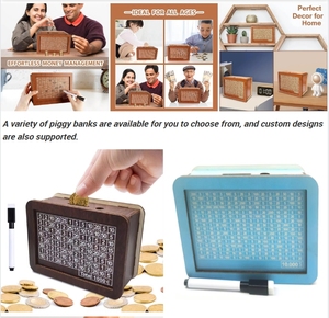 木制存钱箱耐用儿童和成人存钱箱，批量批发 - Product Image 5