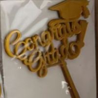 Décoration de gâteau de remise de diplôme en acrylique doré, motif miroir doré « Félicitations diplômé », épaisseur 2 mm, ensemble élite pour fête de remise de diplôme