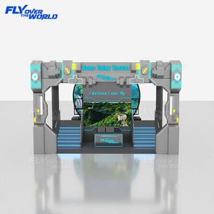 เครื่องจำลองภาพยนตร์บิน VR แบบหลายผู้เล่น 9D/7D/5D/XD พร้อมเก้าอี้เคลื่อนที่ในโดมสำหรับโปรเจคเตอร์ อุปกรณ์ความบันเทิงในร่ม - Product Image 6
