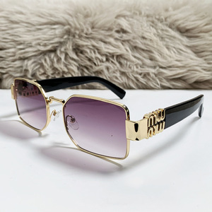 Miao Brand Metal Square <b>Sunglasses</b> UV400 Black Frame Women's Fashion Outdoors Driving Party Wear - Product Image 4