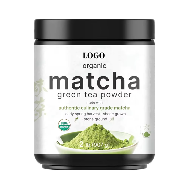 OEM/ODM Matcha Blend Powder 2 Pounds Unsweetened with Zero Sugar Culinary Grade Potent Early Harvest Vitamins for Adult Use