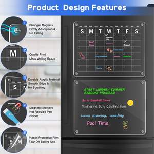 कारखाने की कीमत बिक्री प्लानर कस्टम मुद्रण पुनः प्रयोज्यहीन स्पष्ट ऐक्रेलिक चिह्न मासिक दीवार घुड़सवार प्लानर ऐक्रेलिक कैलेंडर - Product Image 6