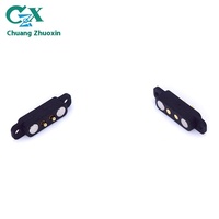 Conector de Carga Magnético USB de 2 Pines con Resorte, Tipo Pogo Pin, de Cobre para PCB, Corriente Nominal de 2A, Resistente al Agua IP67
