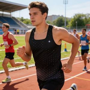 Camiseta Deportiva sin Mangas para Maratón, Sublimada, de Secado Rápido, con Estampado Completo, de Poliéster Transpirable y Ecológico, OEM DOM - Product Image 1