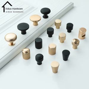 Lemari pakaian ruang tamu, Modern Stainless Steel lubang tunggal Tempat Tidur dekat kabinet pegangan 128mm boneka hitam emas aluminium Aloi - Product Image 5