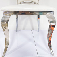 Chaise de salle à manger sans accoudoirs de style français de luxe, avec dossier en tissu et finition électroplaquée, idéale pour hôtels, mariages, banquets et dîners du soir