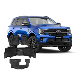 แผ่นยางปูพื้นรถยนต์ TPV สำหรับรถยนต์ <span class=keywords><strong>FORD</strong></span> <span class=keywords><strong>EVEREST</strong></span> <span class=keywords><strong>7</strong></span> <span class=keywords><strong>ที่นั่ง</strong></span> ปี 2023 Ranger TOYOTA FORTUNER HILUX VIGO LC300 SUZUKI Jimny แผ่นรองพื้นรถยนต์ 3 มิติ กันน้ำ - Product Image 1