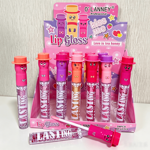 Vente en gros <span class=keywords><strong>Miss</strong></span> <span class=keywords><strong>Betty</strong></span> Plush Lip Gloss Keychain Prix de gros Mignon Monstre Brillant à lèvres Fournisseur Maquillage Vendeur L6530 6g 24PCS - Product Image 5