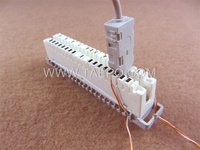 Câble de test à 4 pôles avec fiche de test LSA vers fiche banane pour connexion au kit de test téléphonique, échantillon gratuit, prix d'usine