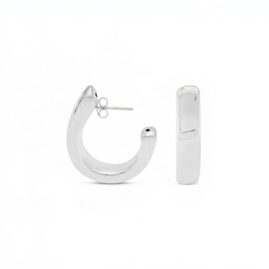 Minimalist <b>Silver</b> Tone <b>Huggie</b> Hoop <b>Earrings</b> for Women Men Hinged Clicker Fashion Jewelry Wholesale Open Hook Round Stud <b>Earrings</b> - Product Image 1