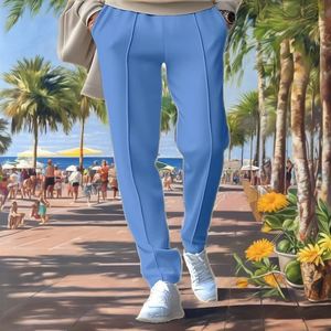 2026 Wholesale Spring Midweight High Quality Europe America Straight Tube <b>Rope</b> Flexible Leisure Trendy Men's Casual Pants - Product Image 2