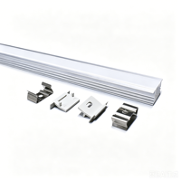 Profilé LED en aluminium 16*12mm pour montage en surface, boîtier de canal lumineux linéaire LED suspendu avec diffuseur en PC