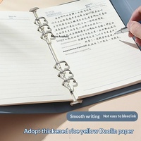 Libreta de Anillas A5 de Cuero Promocional para Negocios, con 6 Anillas, Espiral, Hojas Sueltas, Magnética, Logotipo Personalizado, Color Personalizado de Alta Calidad