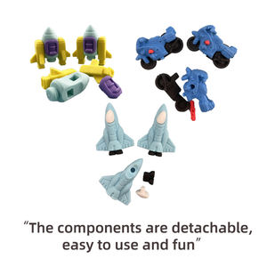 Juguete <span class=keywords><strong>Infantil</strong></span> Creativo de Papelería, Borrador con Forma de Nave Espacial o Motocicleta para Armar, Modelo Impreso en 3D - Product Image 4