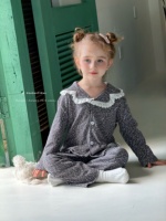 En stock – Ensemble de pyjamas 100 % coton pour enfants, imprimé animaux de dessin animé, vêtements d'intérieur pour enfants, 2 pièces, vêtements de nuit, vente en gros personnalisée en gros d'usine