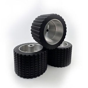 Tùy Chỉnh Tự Làm Xe Đẩy Ổ Đĩa Con Lăn Chịu Mài Mòn Silicone Và Polyurethane Chịu Tải Bánh Xe Cao Su Cho Robot Đi Bộ Bánh Xe - Product Image 1