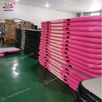 Piste d'air gonflable portable en PVC DWF de 12 m x 2 m x 20 cm pour la gymnastique, la danse, les studios et l'usage domestique