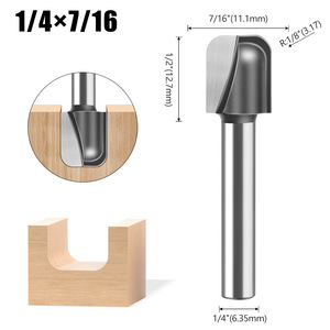 Sıcak satış 6mm 8mm 1/4 inç Shank karbür bıçakları ahşap oyma için ahşap kase ve tepsi freze uçları freze kesicisi - Product Image 5