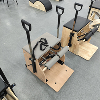 Chaise de Pilates Wanda professionnelle en bois d'érable/okoumé, équipement de fitness et d'entraînement de yoga, machine portable et stable pour Pilates