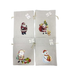 Bolsa de Regalo Navideña de Algodón con Cordón, Diseño Profesional Sanas, Impresión por Transferencia Térmica a Precio de Fábrica - Product Image 5