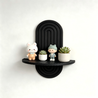 Étagère murale en forme d'arche arc-en-ciel, étagère murale flottante décorative, étagère murale moderne bohème pour la décoration de la maison, chambre à coucher, salon, chambre d'enfant
