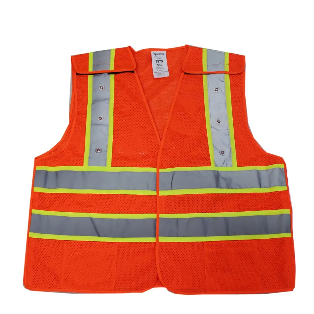 Gilet de course à led 5 gilet de sécurité réfléchissant argenté de 2 ''avec logo construction ingénieur