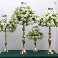 LFB1507 12 סנטימטרים חצי עגול צורת משי אדמונית זר כדורי פרחים לחתונה שולחן קישוט
