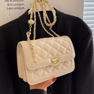 Sac bandoulière haut de gamme pour femme, nouvelle tendance été 2026, matelassé losanges, chaîne, doublure PU, forme carrée, best-seller - Product Image 4