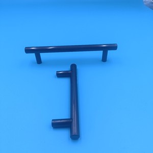 Aluminum Cabinet <b>Handles</b> T-Shaped Black Drawer <b>Door</b> Hardware Furniture <b>Pulls</b> Minimalist Design Durable Surface Decoration - Product Image 2