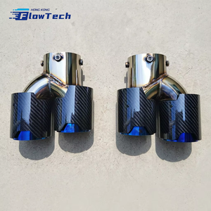 Puntas de escape cuádruples de fibra de carbono brillante para BMW 340i G20 M340i, reemplazo de tubo de escape con ajuste OEM e interior de acero inoxidable - Product Image 6