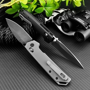 سكين جيب قابل للطي للتخييم والبقاء على قيد الحياة والصيد، مصنوع من فولاذ 440C عالي الصلابة، حاد للغاية - Product Image 5