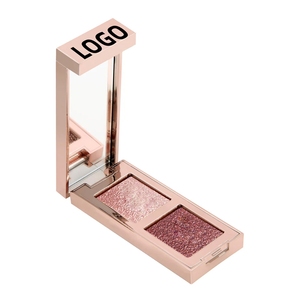 Biểu Tượng Tùy Chỉnh Dễ Dàng Để Pha Trộn Cao Tỏa Sáng Dual-Màu Eyeshadow Palette OEM/Odm Kéo Dài Không-Phai Kim Loại Lấp Lánh Bóng Mắt Gel - Product Image 1