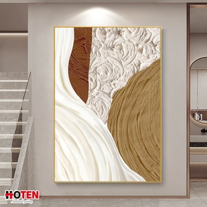 <span class=keywords><strong>Peinture</strong></span> à l'huile abstraite moderne faite à la main <span class=keywords><strong>sur</strong></span> <span class=keywords><strong>toile</strong></span> Art mural floral de décoration de la maison - Product Image 4