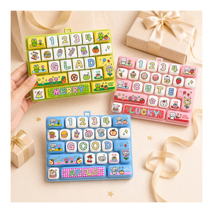 Promotional Keyboard Fidget Toy Cartoon Press Button Clicker Stress Relief With 26 <b>Key</b> Layout Bag Pendant For Kids - Product Image 5