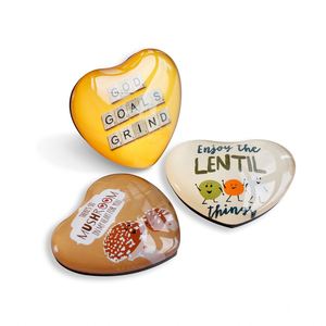 Aimants de réfrigérateur en forme de cœur personnalisés, aimants en verre cristallin en forme de cœur pour souvenir ou cadeau - Product Image 5