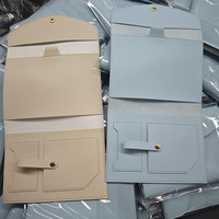 Couverture de cahier en cuir PU imperméable A5 Organisateur de dossier de mallette d'affaires avec ordinateur portable et téléphone Cadeau d'affaires