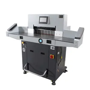 QK-H720RT 720Mm Hete Verkoop Zware Hydraulische Automatische Digitale Papiersnijmachine Met Bijzettafel En Luchtbalpapier Snijden