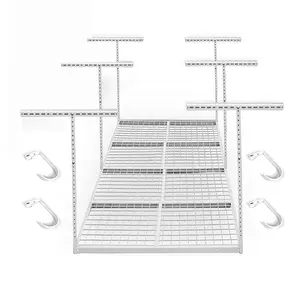 Prateleira de armazenamento ajustável 4 ''x 8'', prateleira de armazenamento para teto em casa