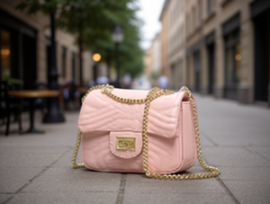 กระเป๋าสะพายไหล่แบบโซ่ล็อคสำหรับผู้หญิง ขนาด 7 นิ้ว หนังไมโครไฟเบอร์สังเคราะห์ ใช้ได้ทุกวันทุกฤดูกาล - Product Image 2