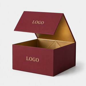Boîte cadeau magnétique pliable personnalisée, boîte cadeau rigide noire avec intérieur doré, logo estampé à chaud, forme rectangulaire, emballage haut de gamme - Product Image 4