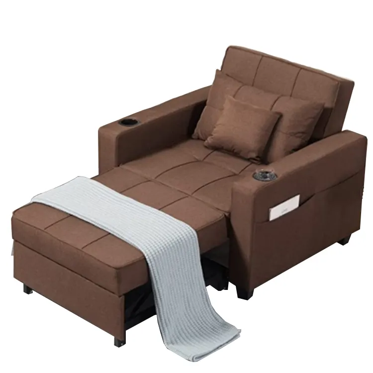 नया आगमन उत्पाद मल्टीफंक्शनल फोल्डिंग ओटोमन लाउंज कुर्सी रिक्लाइनर सोफा कम बेड लिविंग रूम के लिए स्टोरेज के साथ