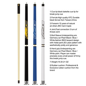 Premium Break Jump Cue Uni Lock Schnell stift <span class=keywords><strong>3</strong></span>-teiliger Ahornholz schaft BK3 Glatter Griff 58 Zoll 13,2mm harte Spitze - Product Image 5