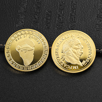 Monedas Personalizadas Promocionales Baratas, Monedas Antiguas de Oro con Logotipo en Relieve 3D de Doble Cara, Monedas de Espejo Brillantes Chapadas en Oro de Alta Calidad