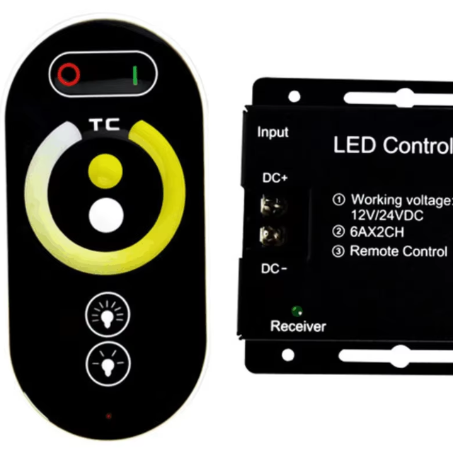 High Power Led Controller 12v 24v Rgbww Channel RF Remote Control 433Mhz Smd5050 Led Controller