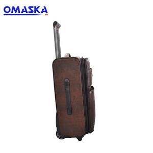 OMASKA नई दिशा फैक्टरी आपूर्तिकर्ता पु चमड़े ब्राउन ट्रॉली बैग सूटकेस <span class=keywords><strong>4</strong></span> pcs सेट यात्रा सामान बैग - Product Image 5