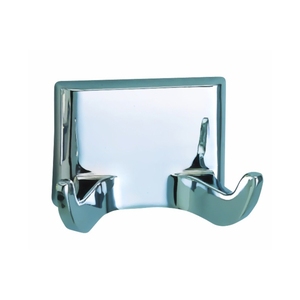 Bathrobe Coat Hook Zinc Alloy Classic Chrome Double Hook Wall Mounted Bathroom <b>Accessories</b> for Hotel - Product Image 2