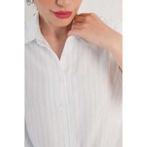 Chemise sans manches rayée bleue pour femmes dans la collection de chemisiers et de blouses élégants en gros - Product Image 2